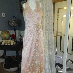 VINTAGE One off Sample Prom/Bridesmaid Dress; "12", Halter-style, Boho, Trending